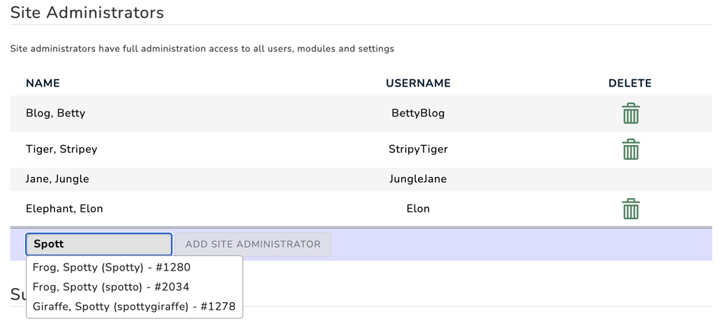 Site and Organisation Settings (formerly Site Details)