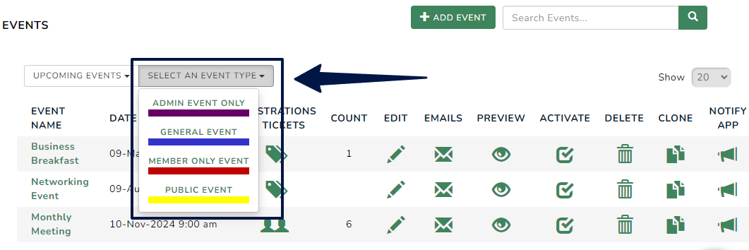 Event Types
