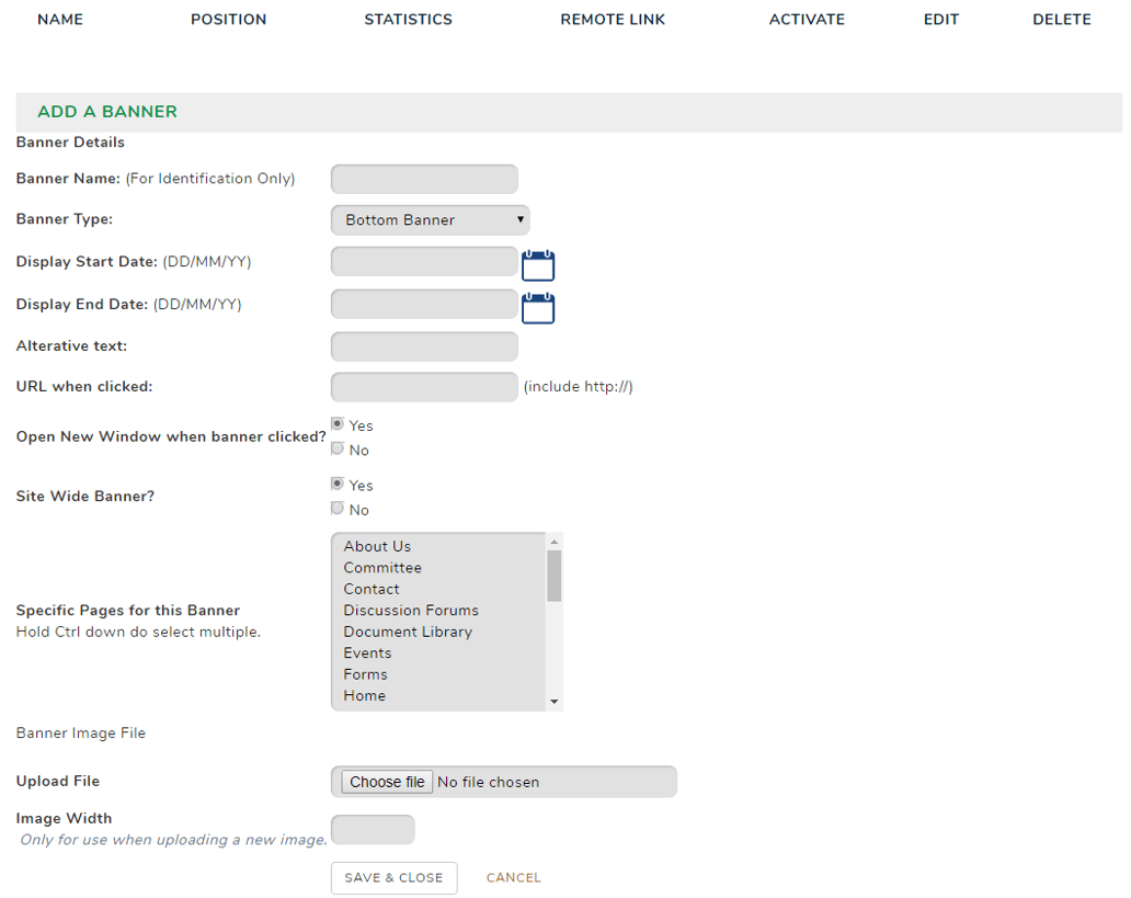 Banner Module