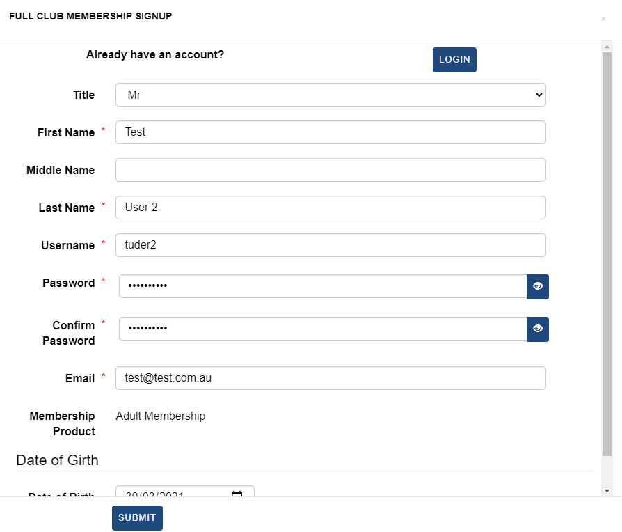 New Member Registration & Signup 